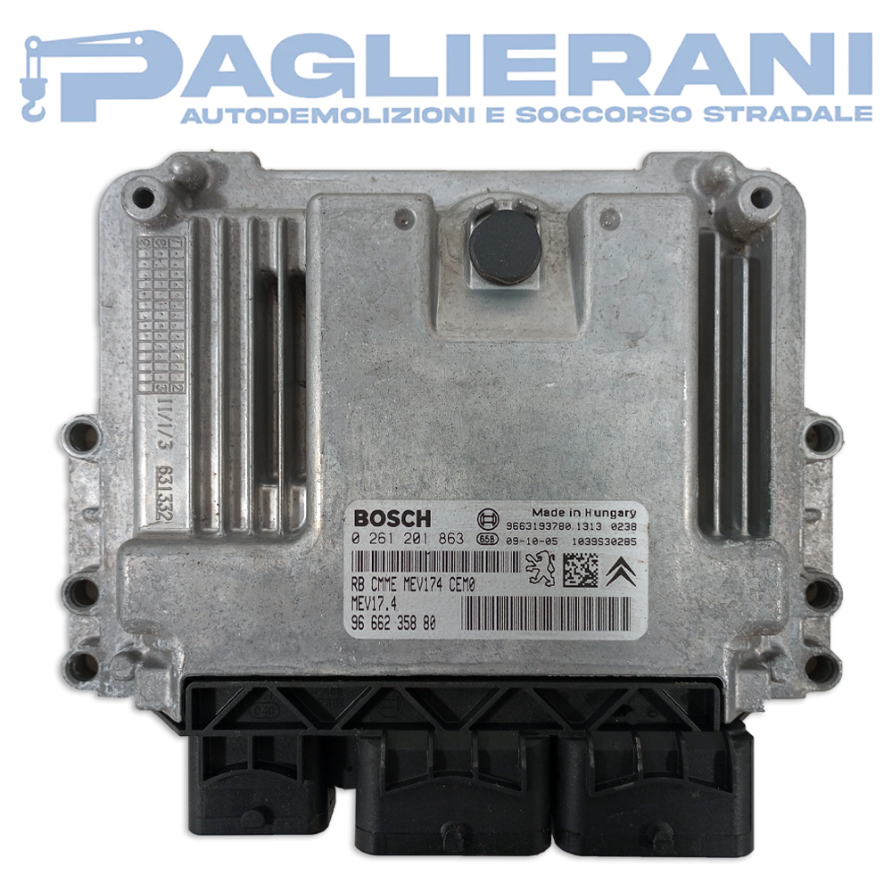 Centralina Motore ECU BOSCH Peugeot 308 2006-2019 MEV 17.4 9666235880 (0261207863)