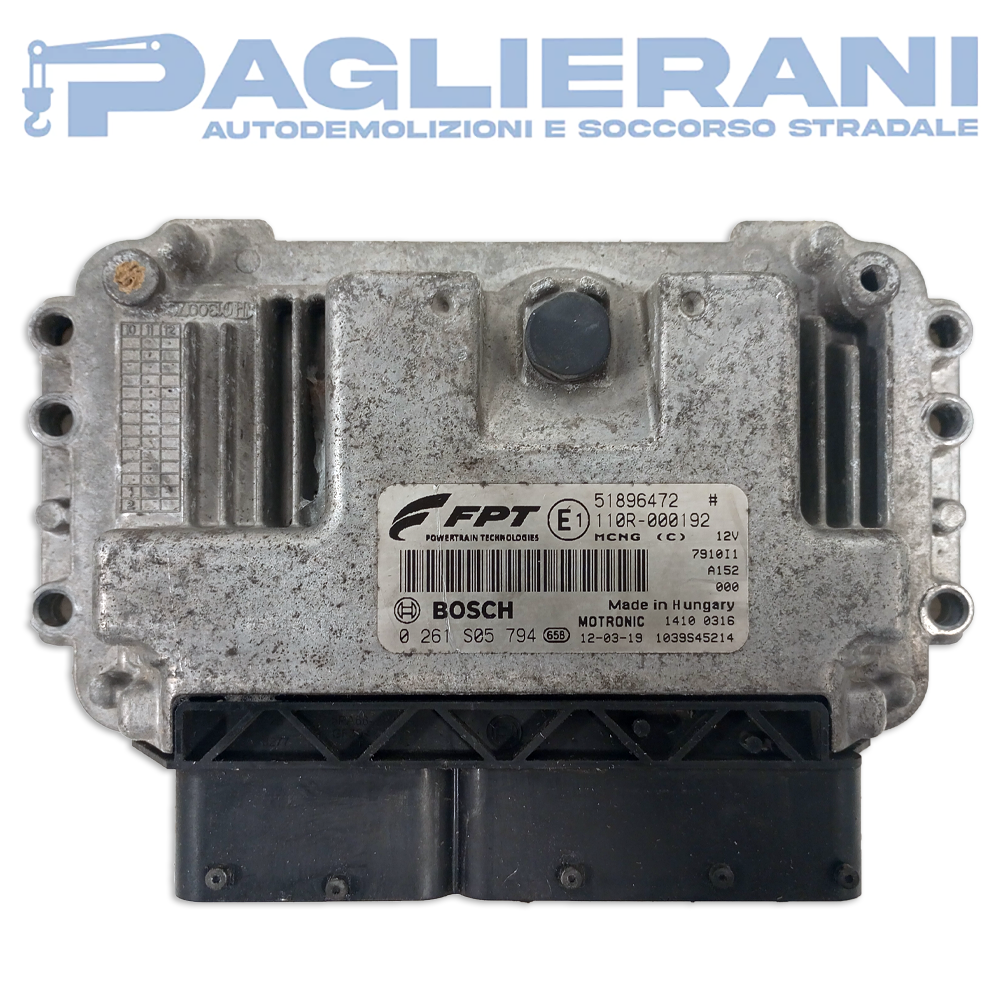 BOSCH ECU Engine Control Unit FIAT Doblò 2009-2015 51896472 (0261S05794)