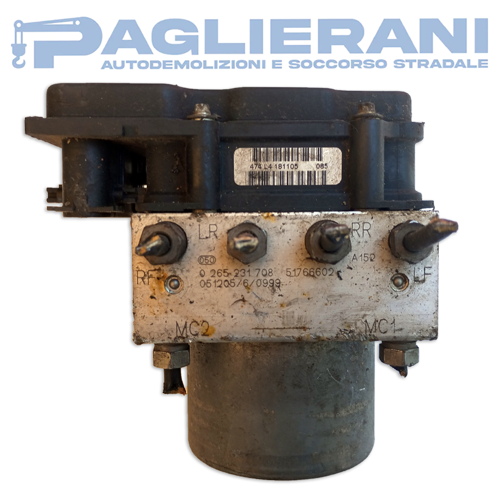 Centralina BOSCH Pompa ABS FIAT Panda 169 2003-2012 51766602 (0265231708)