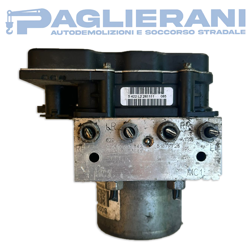 BOSCH Control Unit ABS Pump FIAT Bravo 2007-2014 51877725 (0265251843)