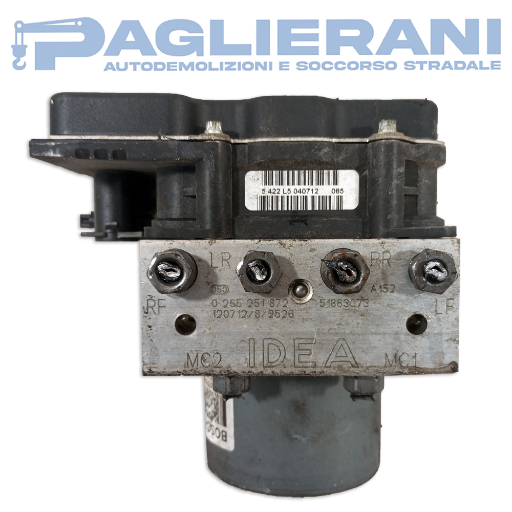 BOSCH Control Unit ABS Pump Lancia Musa 2011-2013 51883073 (0265251872)