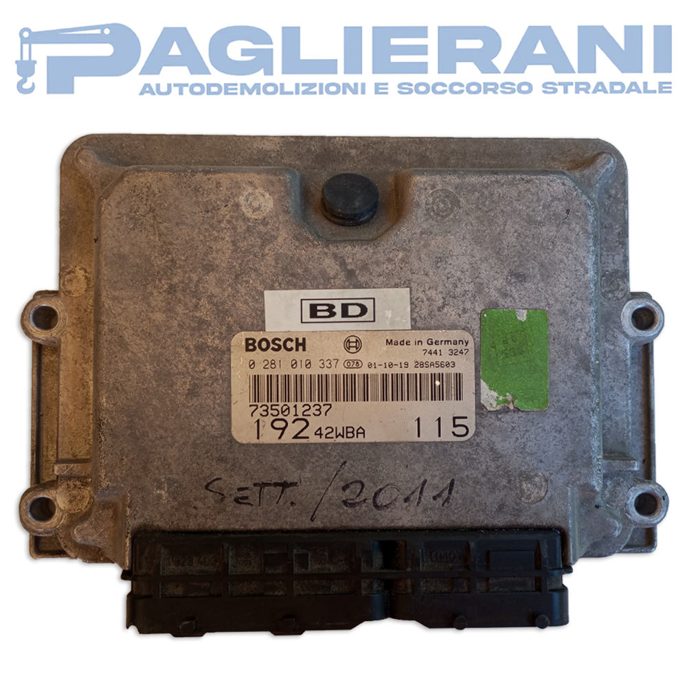 BOSCH ECU Engine Control Unit FIAT Stilo 2001-2003 73501237 19242WBA 115 (0281010337)