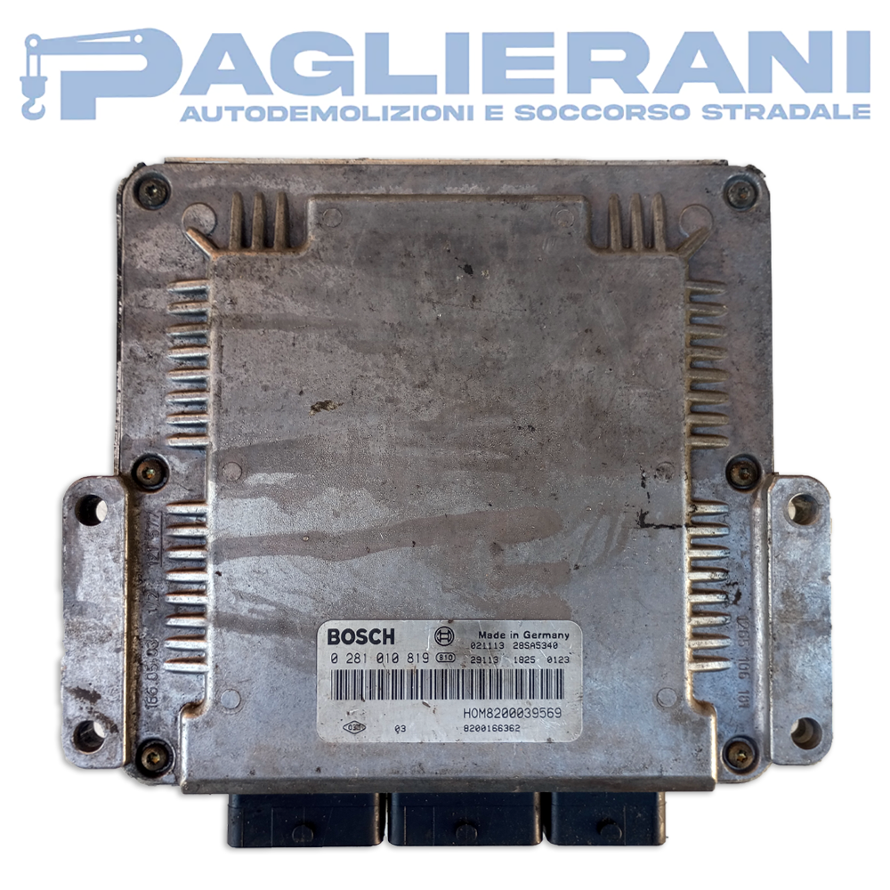Centralina BOSCH ECU Motore Renault Scenic 1999-2003 HOM 8200039569 (0281010819)