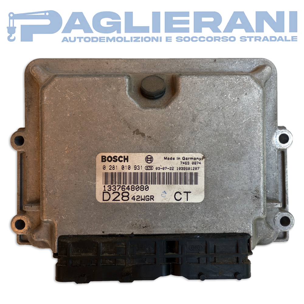 BOSCH ECU Engine Control Unit FIAT Ducato 2002-2006 D28 42WGR CT (0281010931)