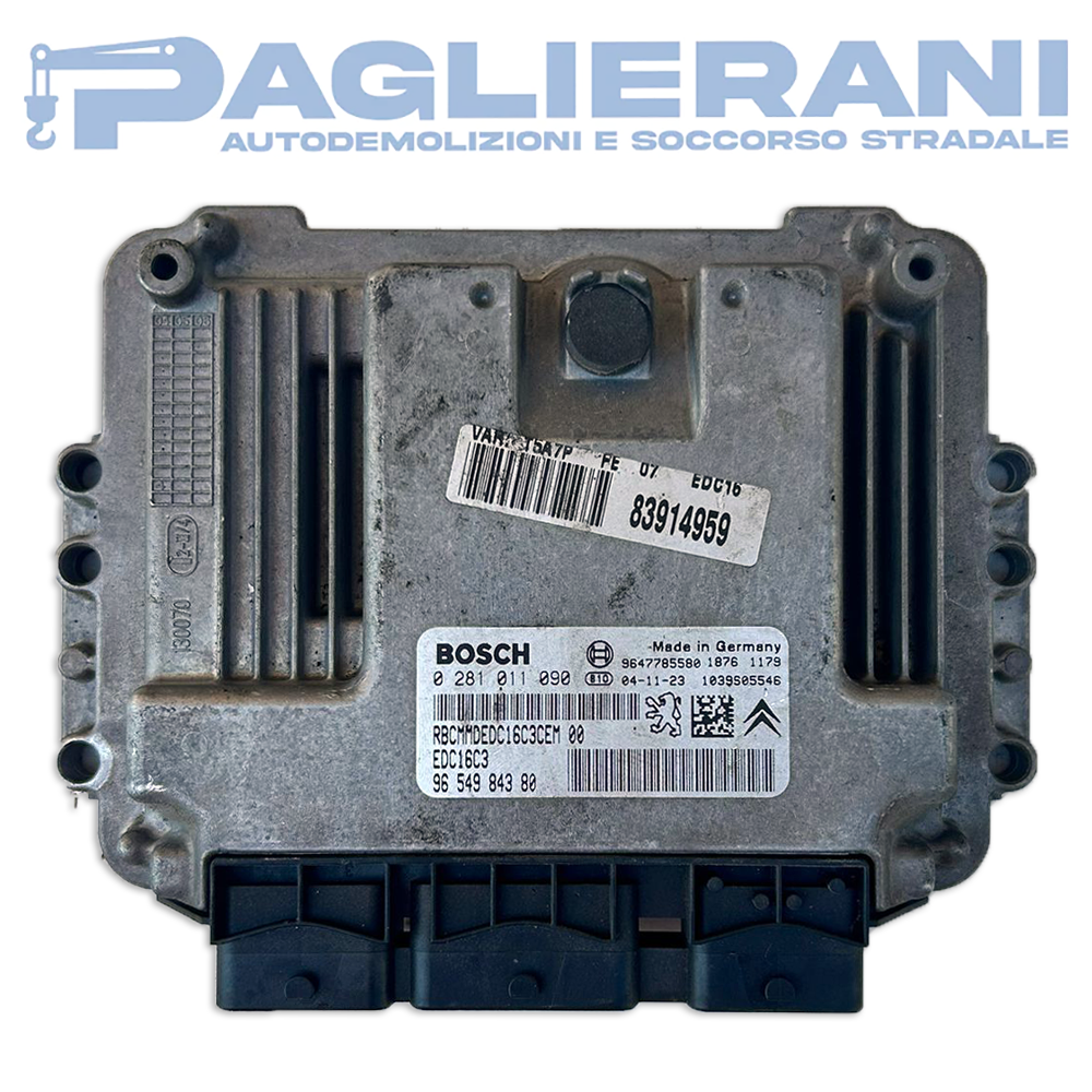 BOSCH ECU Engine Control Unit Peugeot 307 2001-2009 EDC16C3 9654984380 (0281011090)