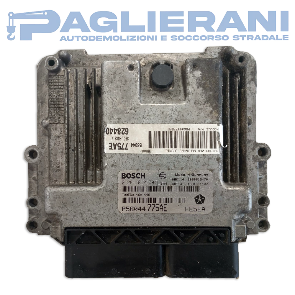 Centralina Motore ECU BOSCH Jeep Grand Cherokee 2001-2011 P56044 775AE FE5EA (0281012594)