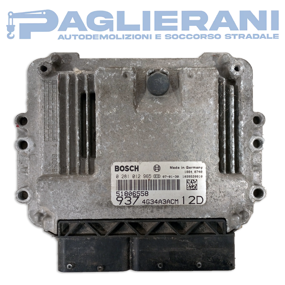 BOSCH ECU Engine Control Unit Alfa Romeo 937 2005-2010 51806558 937 4G34A3ACM12D (0281012965)