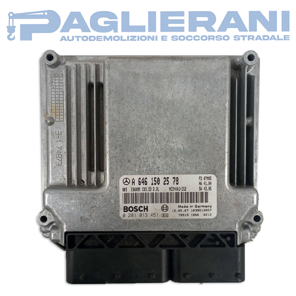 BOSCH ECU Engine Control Unit Mercedes-Benz Vito W639 2003-2014 A6461502578 (0281013541)