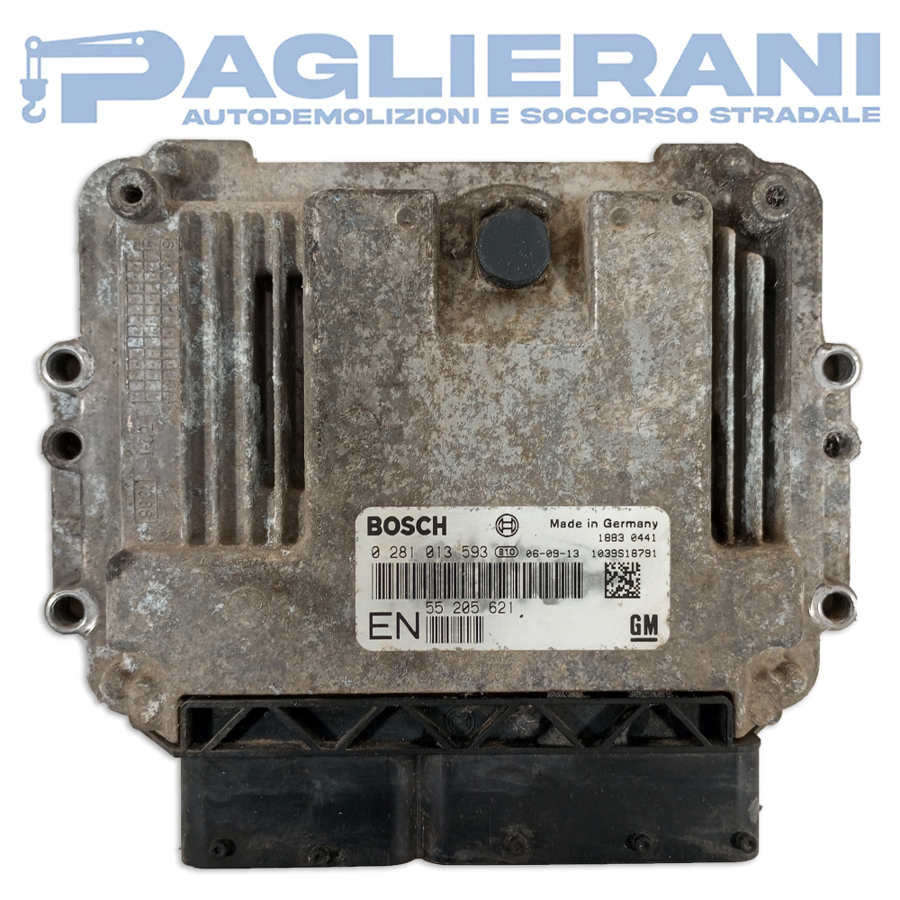 Centralina Motore ECU BOSCH GM Opel Zafira 2006 55205621 EN (0281013593)