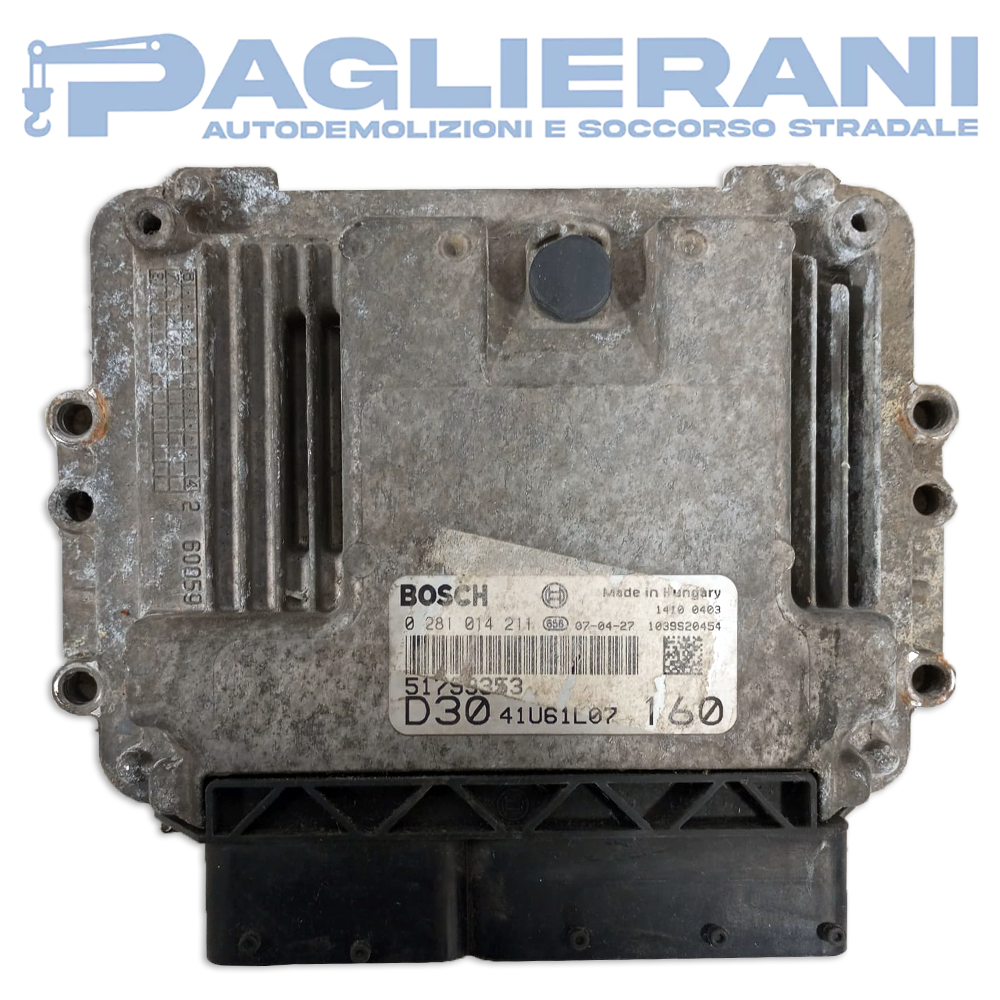 BOSCH ECU Engine Control Unit FIAT Ducato 2006-2014 51799353 D30 41U61L07 160 (0281014211)
