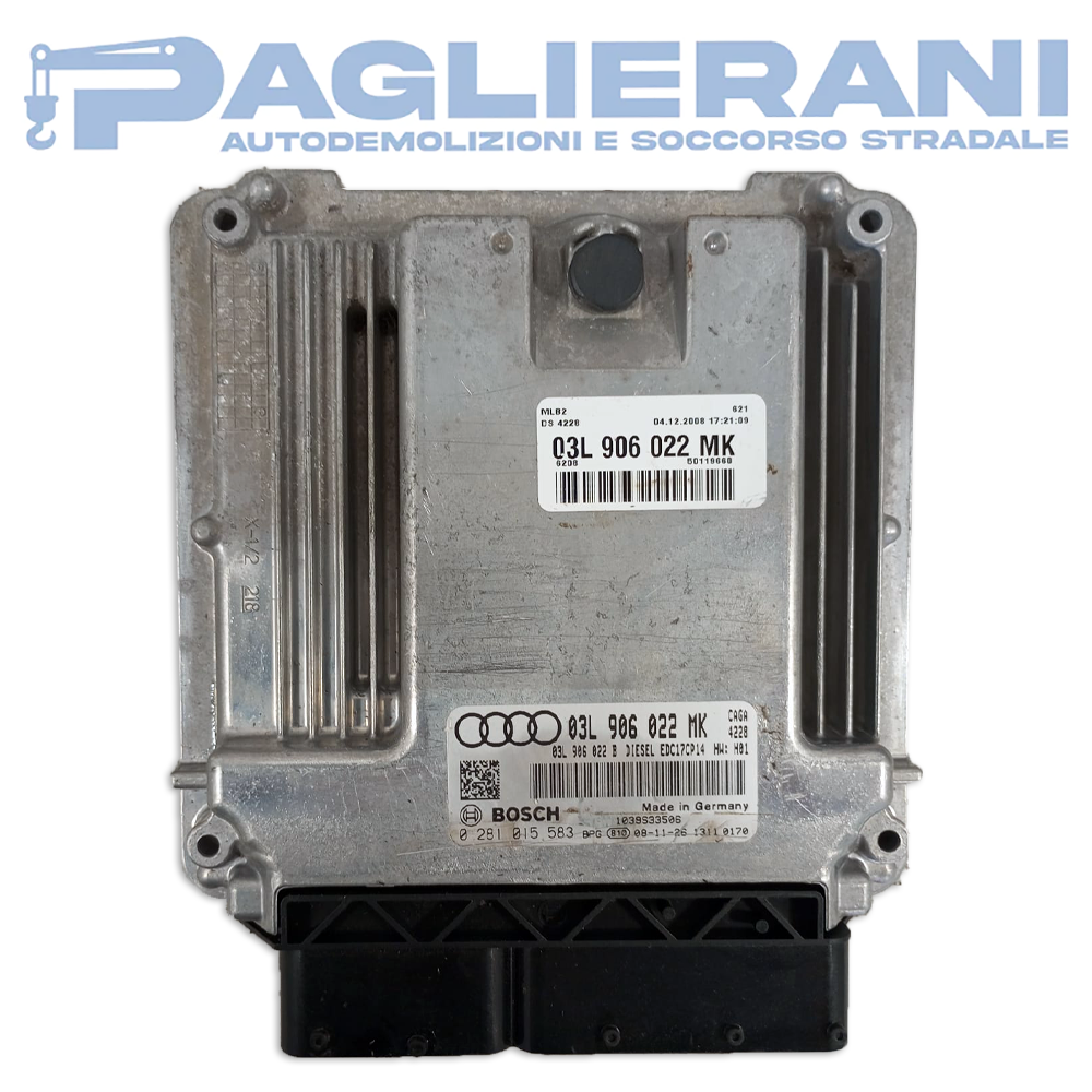 BOSCH ECU Engine Control Unit Audi A4 2007-2015 EDC17CP14 03L906022MK (0281015583)