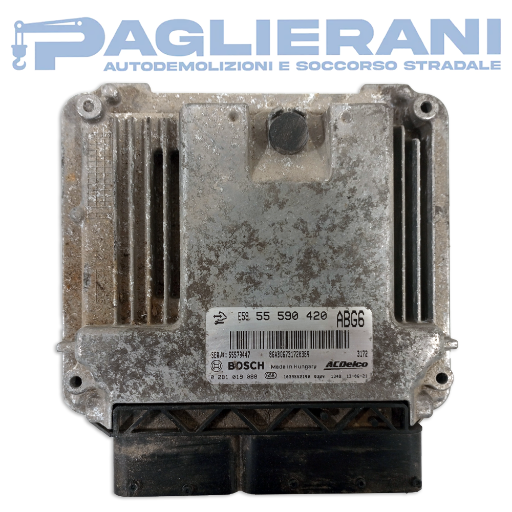 BOSCH Engine ECU Control Unit Opel Insigna 2008-2017 E59 55590420 ABG6 (0281019088)