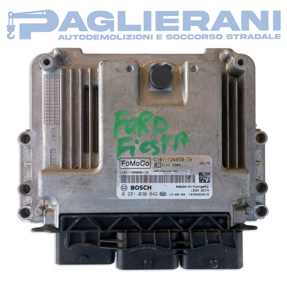 BOSCH FoMoCo ECU Engine Control Unit Ford Fiesta VI 2012-2017 C1B1-12A650-TA (0281030842)