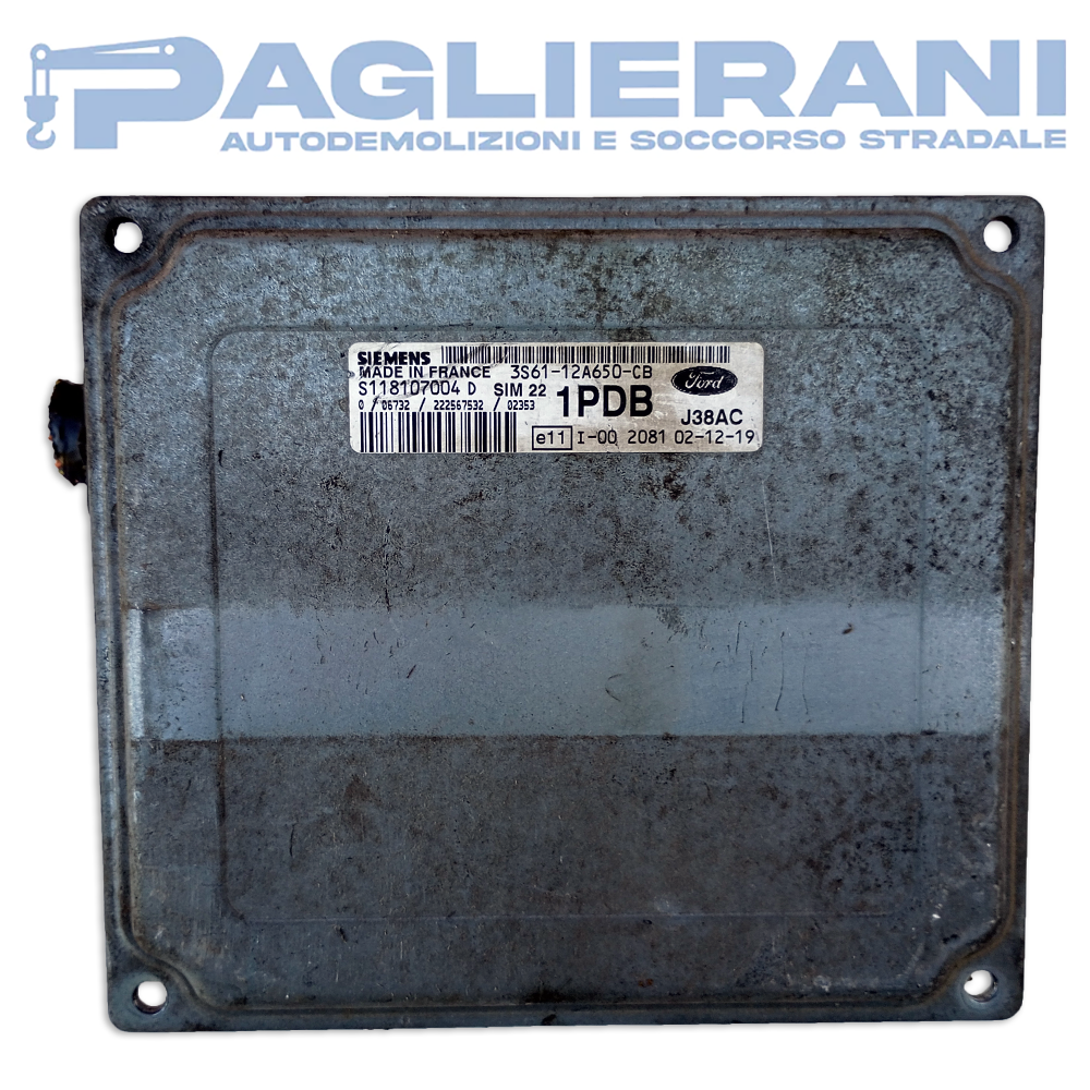 Centralina ECU Motore Siemens Ford Fiesta 2004 SIM22 1PDB J38AC (S118107004D)