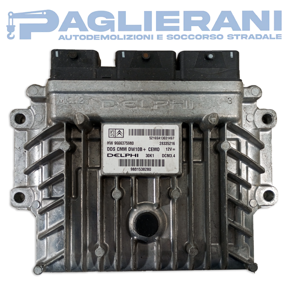 Delphi ECU Engine Control Unit Citroen C5 2008-2017 HW96666375980 (28335216)