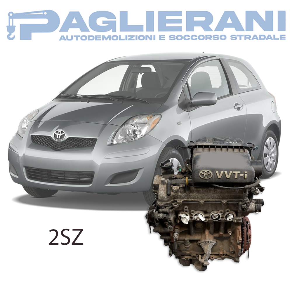 Engine 2SZ Toyota Yaris 1300 Petrol 87HP 64KW 2002-2005 100.000 KM