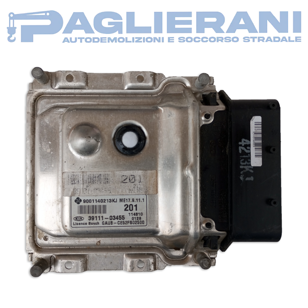 Engine Control Unit ECU KIA RIO 2011-2015 ME17.9.11.1 9001140213KJ 201 (39111-03455)