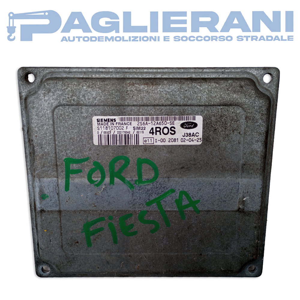 Centralina Motore ECU Siemens Ford Fiesta 2002-2012 J38AC SIM22 4ROS (S118107002F)