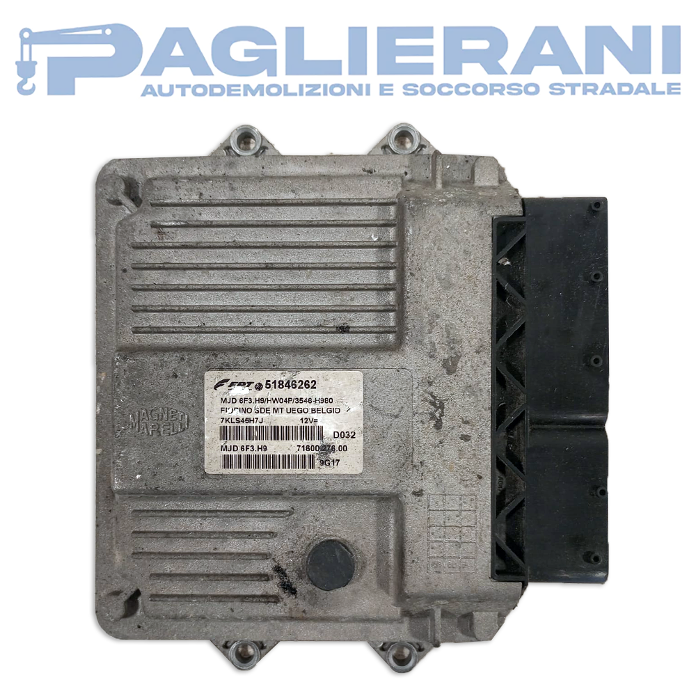 Centralina ECU Motore Magneti Marelli FPT FIAT Fiorino 2010 MJD6F3H9 D032 (51846262)