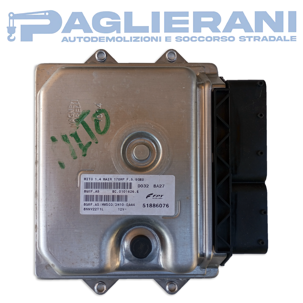 Magneti Marelli FPT ECU Engine Control Unit Alfa Romeo MiTo 2008-2018 8GMF.A5 D032 BA27 (51886076)