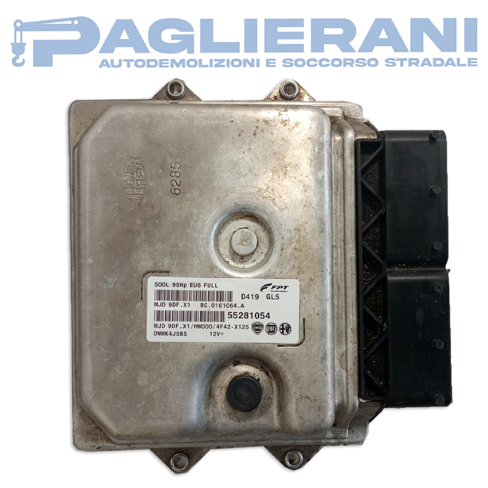 Magneti Marelli FPT ECU Engine Control Unit FIAT 500L 2013 D419 GL5 MJD9DF.X1 (55281054)