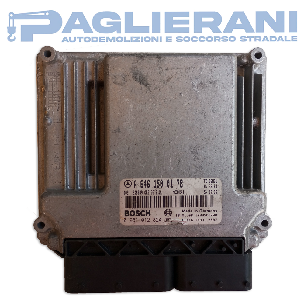 BOSCH ECU Engine Control Unit Mercedes-Benz Viano W639 2003-2014 A6461500178 (0281012824)