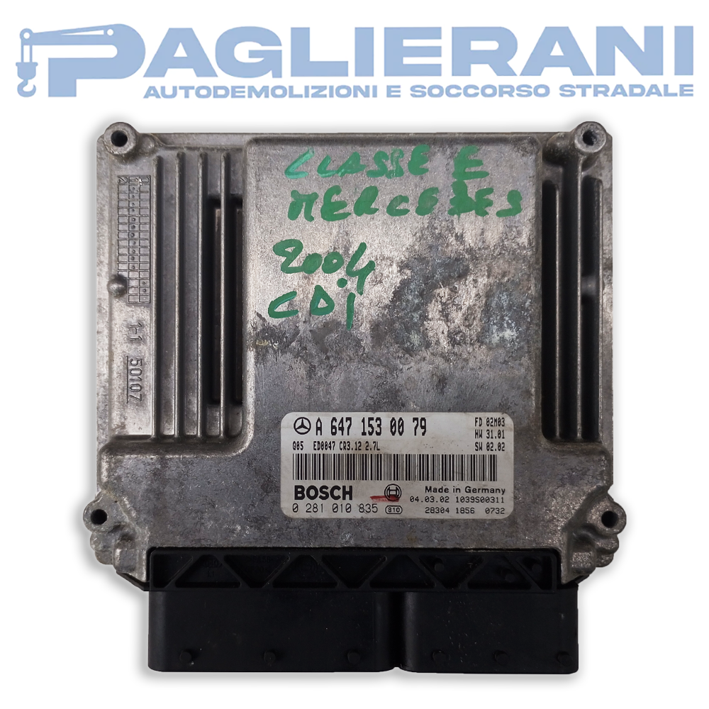 BOSCH Engine ECU Control Unit Mercedes-Benz E W211 2003-2009 A6471530079 (0281010835)