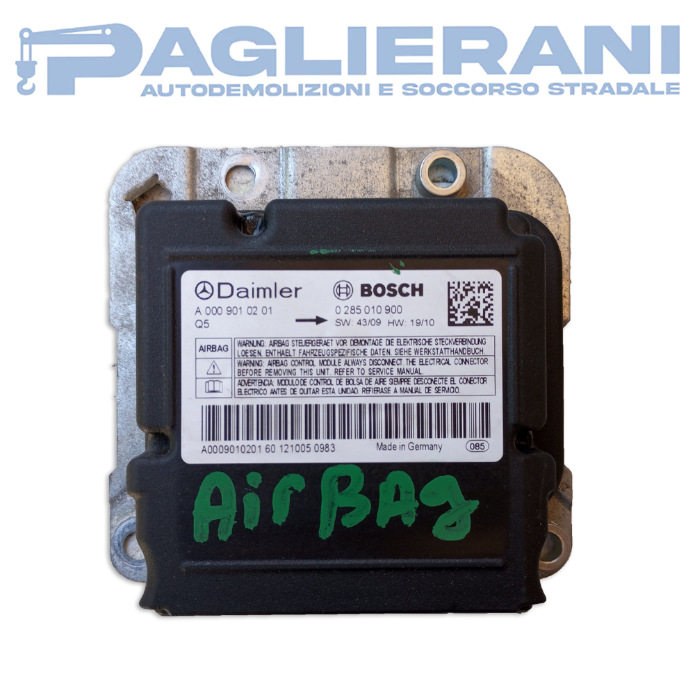BOSCH Airbag Control Unit Mercedes-Benz Vito 2006-2010 A0009010201 (0285010900)