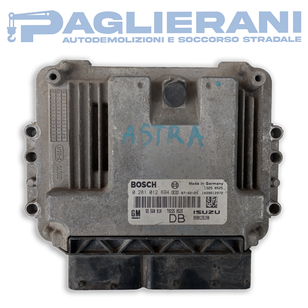 Centralina BOSCH ECU Motore Opel Astra H 2004-2010 GM ISUZU DB 8980135190 (0281012694)