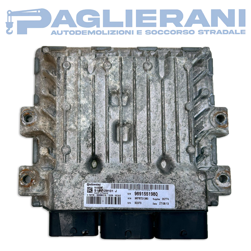 Continental Engine Control Unit ECU FIAT Ducato 2.2 Multijet 2014 SID208 9691551980 (S180129101 J)