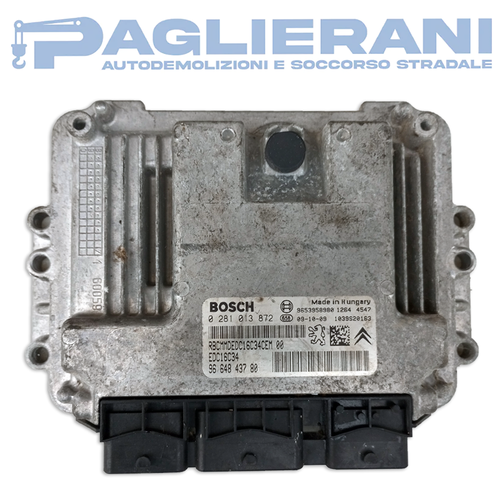 BOSCH Engine Control Unit ECU Peugeot 308 2008-2014 EDC16C34 9664873780 (0281013872)
