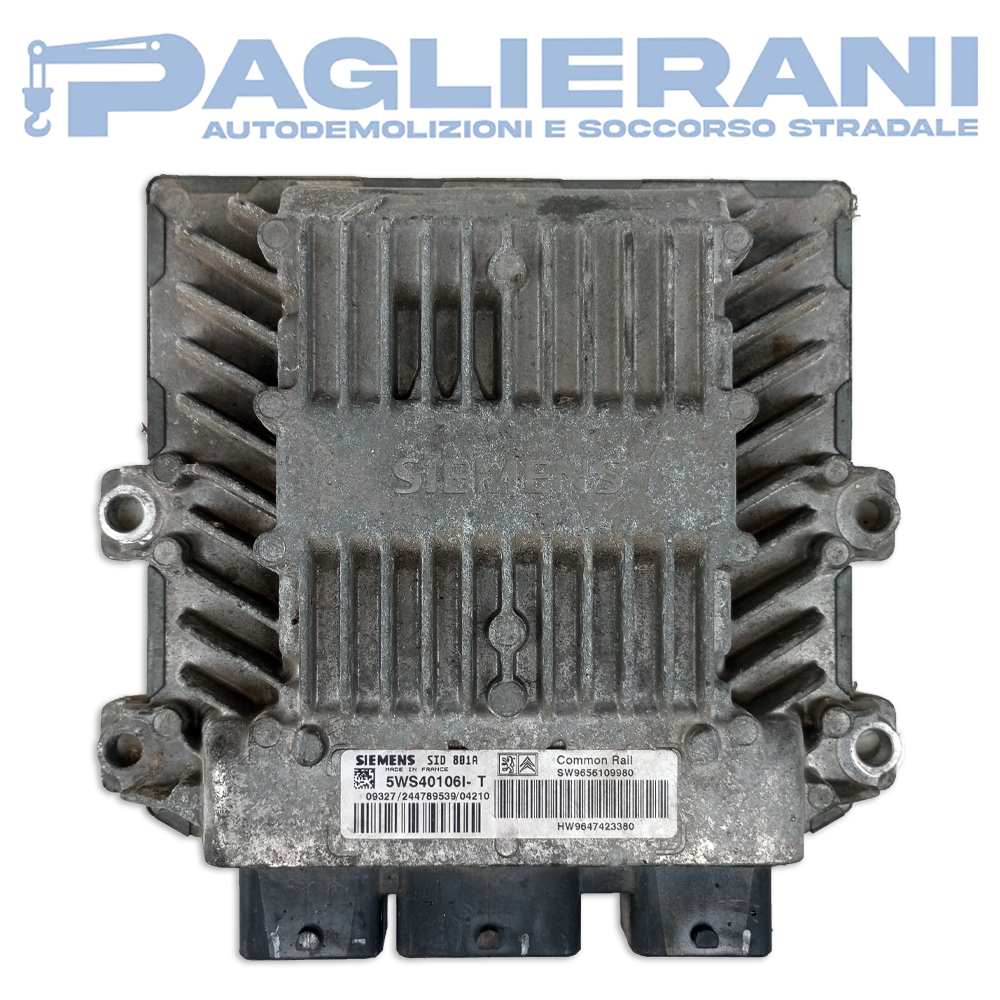 Centralina Motore ECU Siemens Citroen C3 2002-2009 SID801A 5WS40106I-T (SW9656109980)