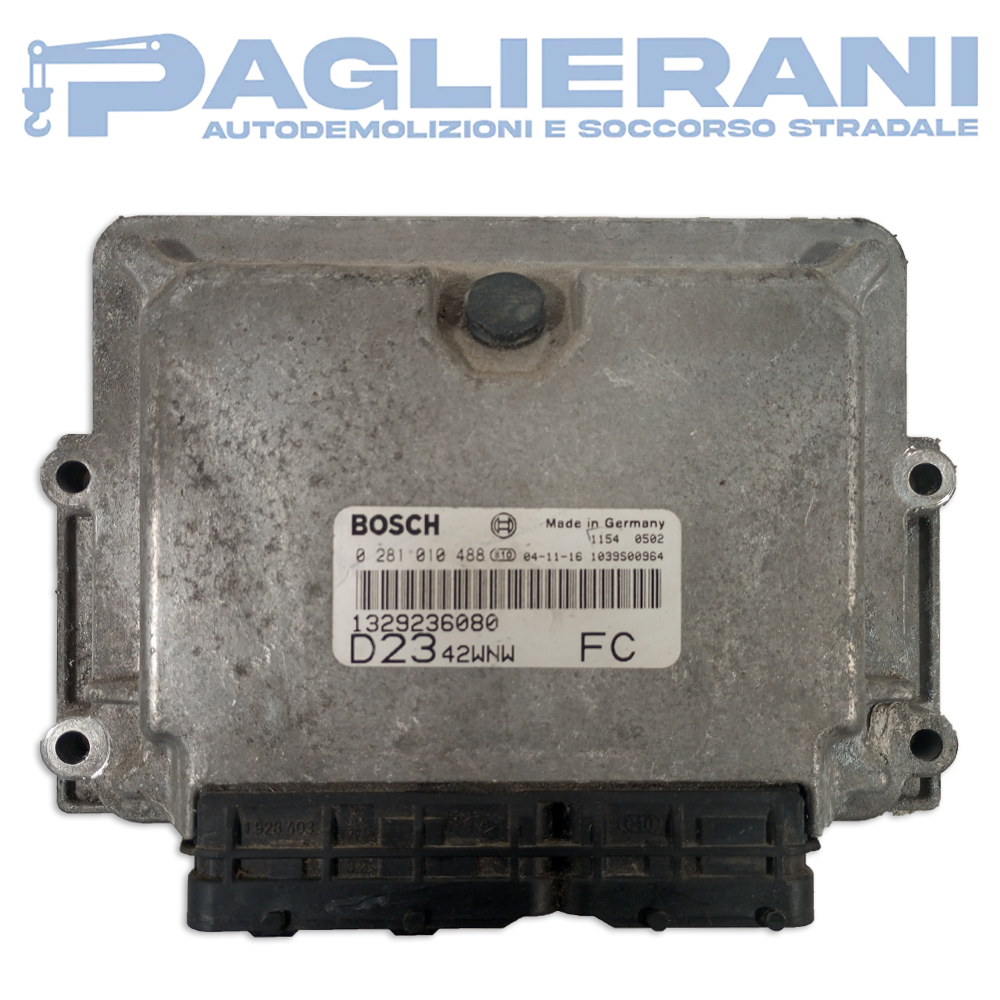 BOSCH ECU Engine Control Unit FIAT Ducato 2002-2006 1329236080 D23 42WNW FC (0281010488)