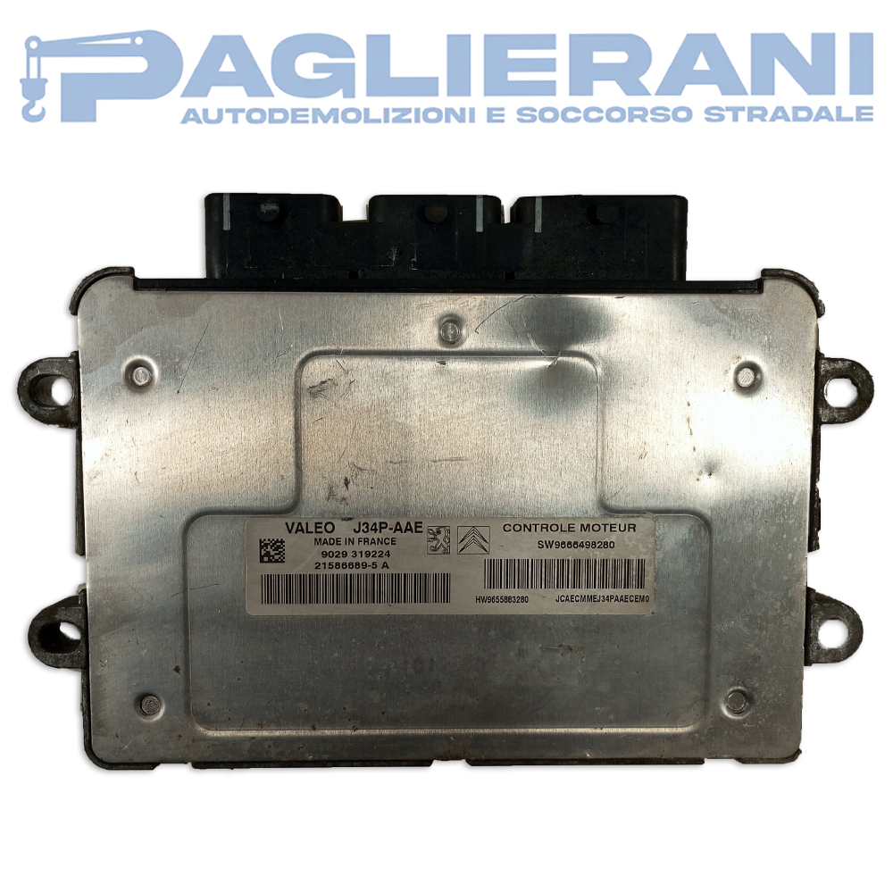 Centralina Valeo ECU Motore Peugeot 206+ 2009-2013 J34P-AAE 21586689-5A (SW9666498280)
