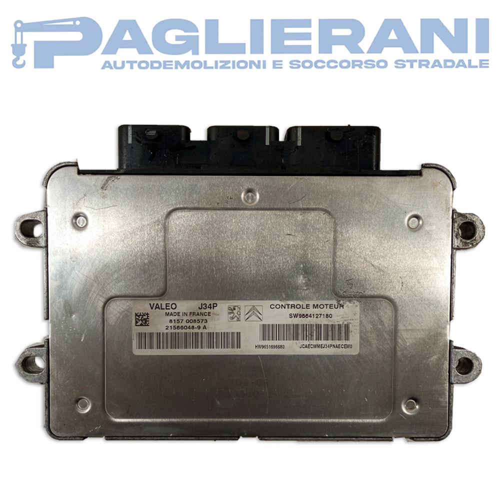 Centralina Motore ECU Valeo Citroen C3 2014-2020 J34P 21586048-9A (SW9664127180)