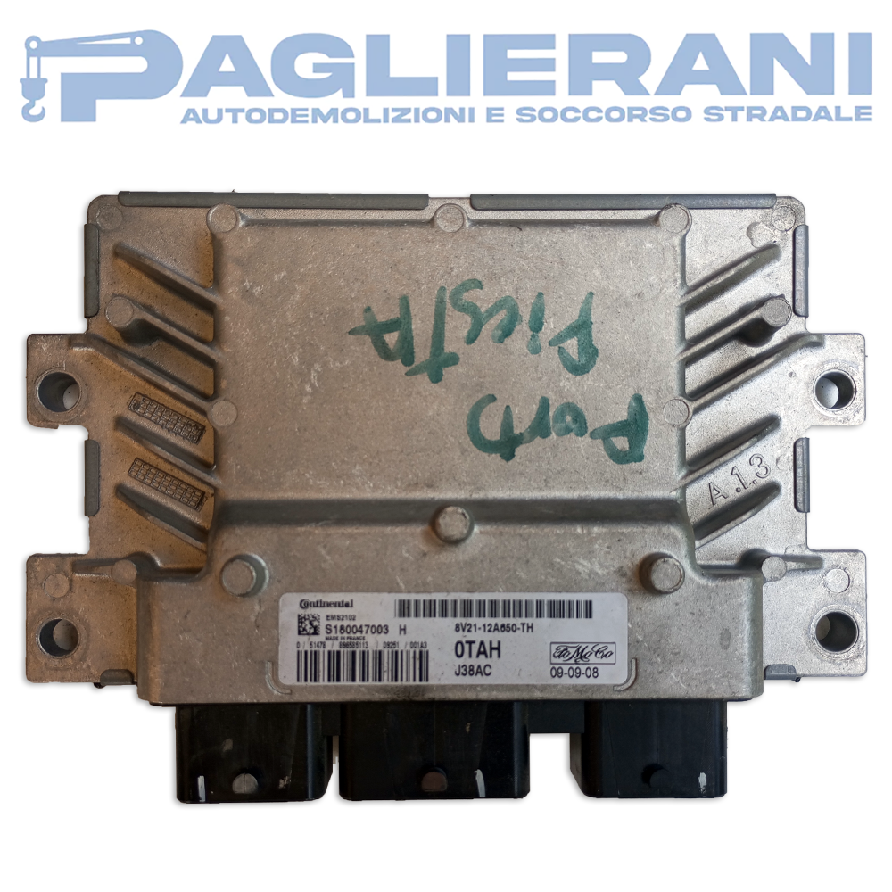 Continental ECU Engine Control Unit FoMoCo Ford Fiesta 2008-2017 OTAH J38AC EMS2102 (S180047003H)
