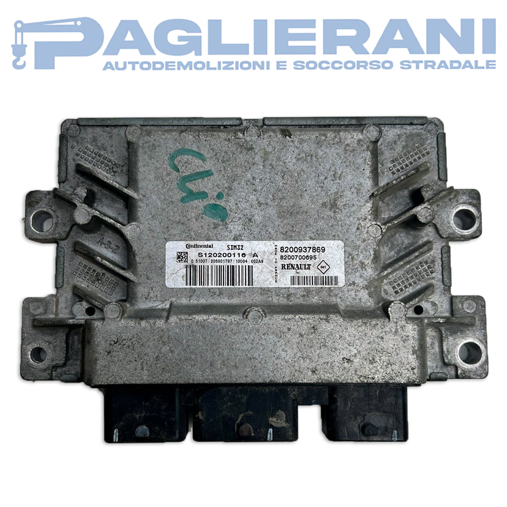 Centralina Motore ECU Continental Renault Clio Modus 2009-2013 SIM32 8200937869 (S120200116A)