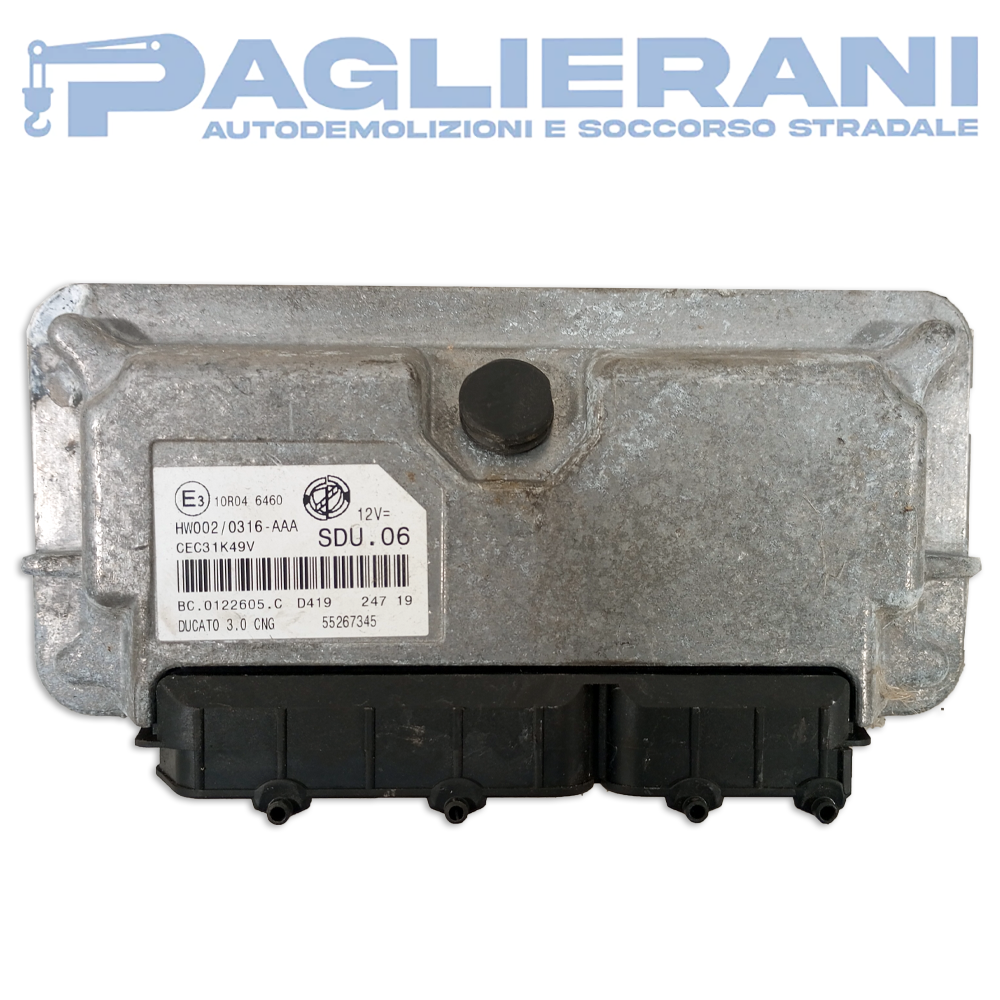 Magneti Marelli ECU Injection Engine Control Unit FIAT Ducato 2006-2012 SDU.06 BC.0122605.C D419 HW002 0316-AAA (55267345)