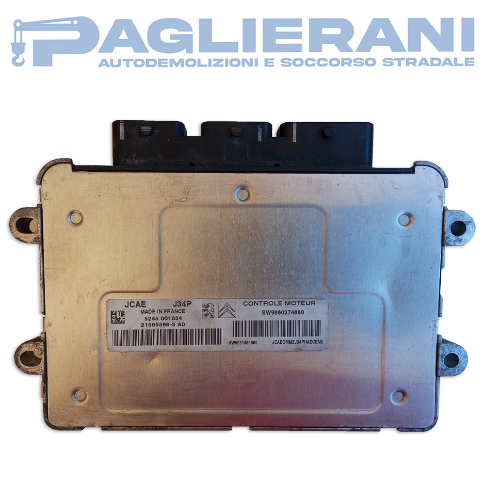 Valeo ECU Engine Control Unit Citroen C3 2007 JCAE J34P 21585598-3 (SW9660374680)