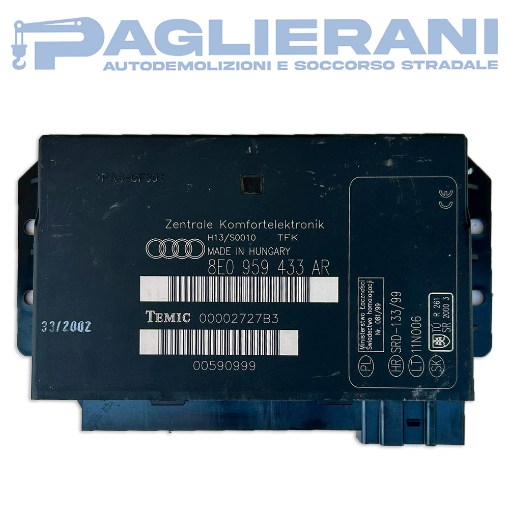 Temic Control Unit Audi Comfort Control Unit Audi A4 2001-2004 (8E0959433AR)