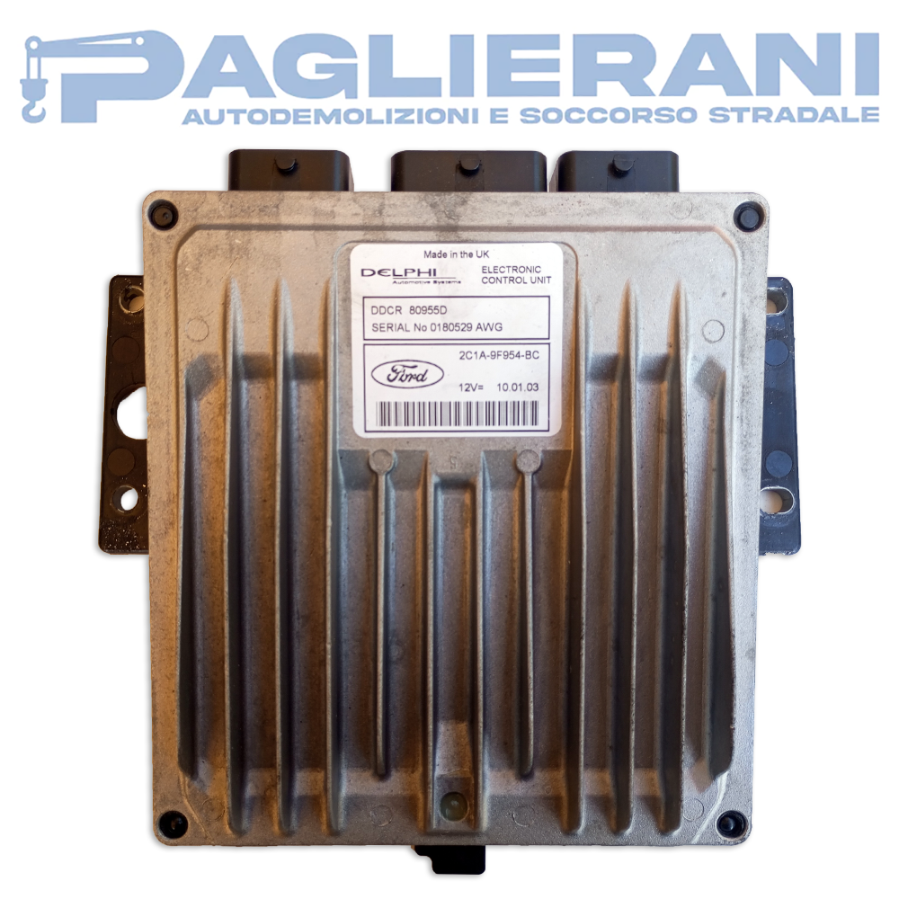 DELPHI Engine Control Unit ECU Ford Transit 2002 DDCR 80955D (2C1A-9F954-BC)