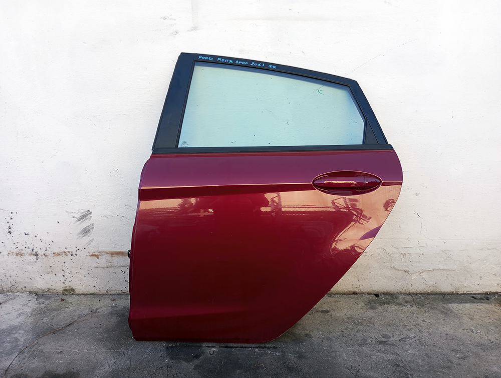 Porta Portiera Sportello Posteriore Originale Completo Sinistro SX Ford Fiesta Mk6 2008-2017 Bordeaux