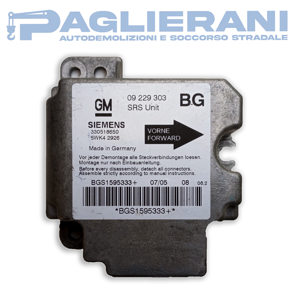 SIEMENS Airbag Control Unit (Ref. Code 5WK42926)