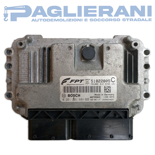 Centralina BOSCH ECU Motore FIAT Grande Punto 2008-2011 51822805 C (0261201684)