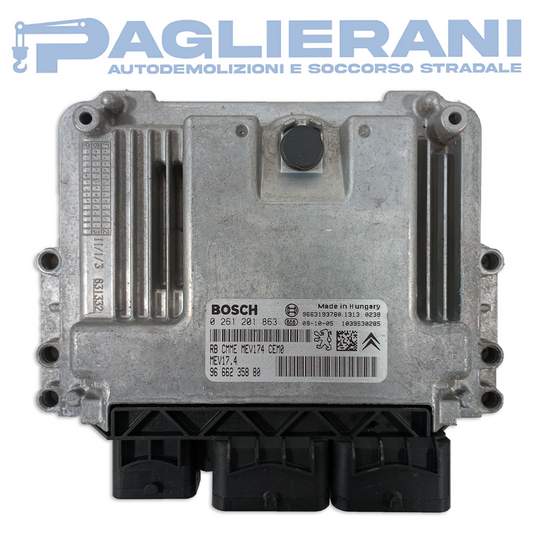 Centralina Motore ECU BOSCH Peugeot 308 2006-2019 MEV 17.4 9666235880 (0261207863)