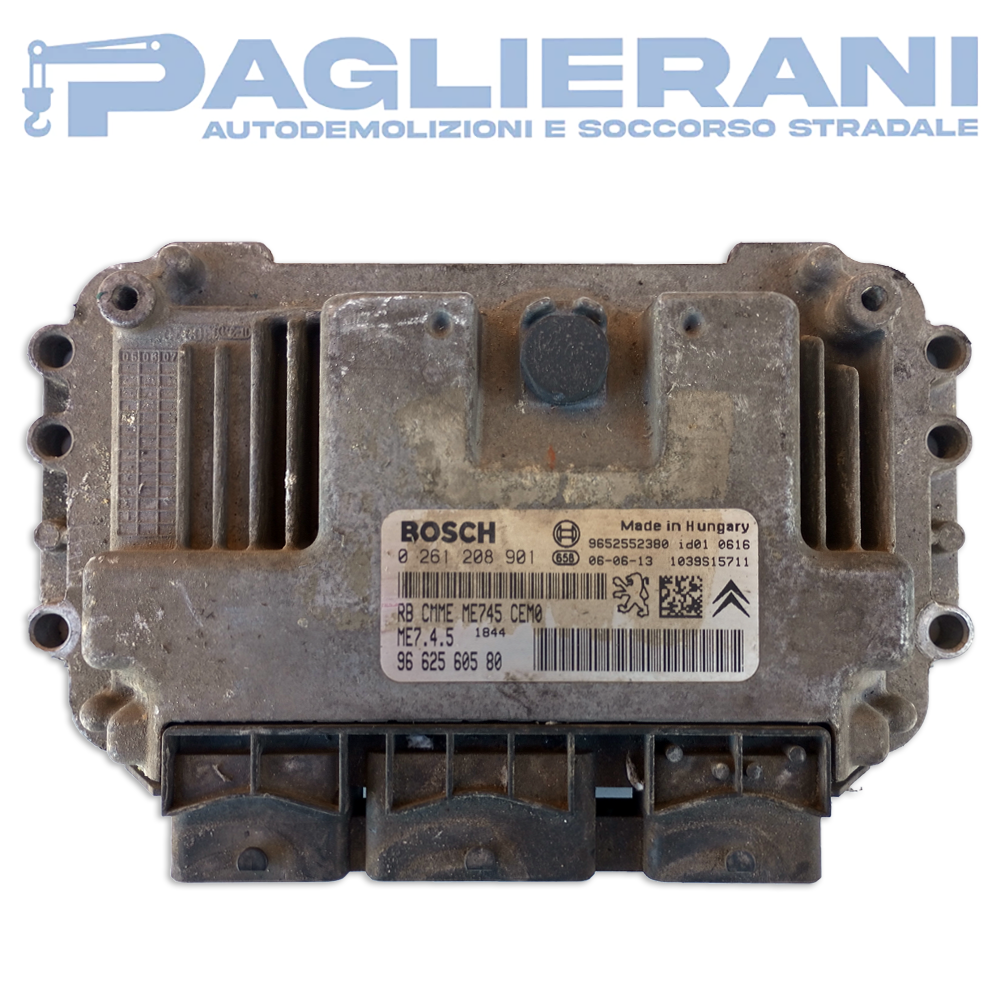 Centralina BOSCH ECU Motore Peugeot 206 1998-2009 ME74.5 9662560580 (0261208901)