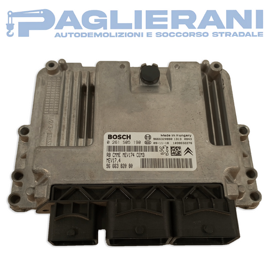 Centralina BOSCH ECU Motore Peugeot 2008 MEV 17.4 9666382080 (Codice Rif. 0261S05190)