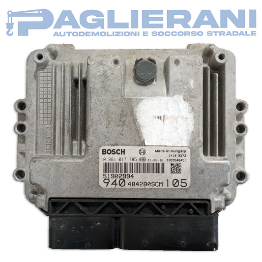 Centralina Motore ECU Alfa Romeo Giulietta 2010-2013 EDC16C39 0281017785 51902994 940484280SCM 105