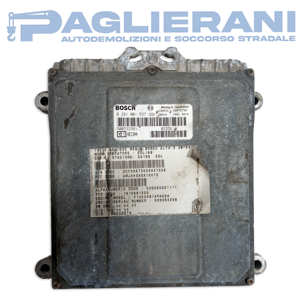 Centralina Motore ECU IVECO Daily 2000-2006 28RTE738 500332361 (0281001537)