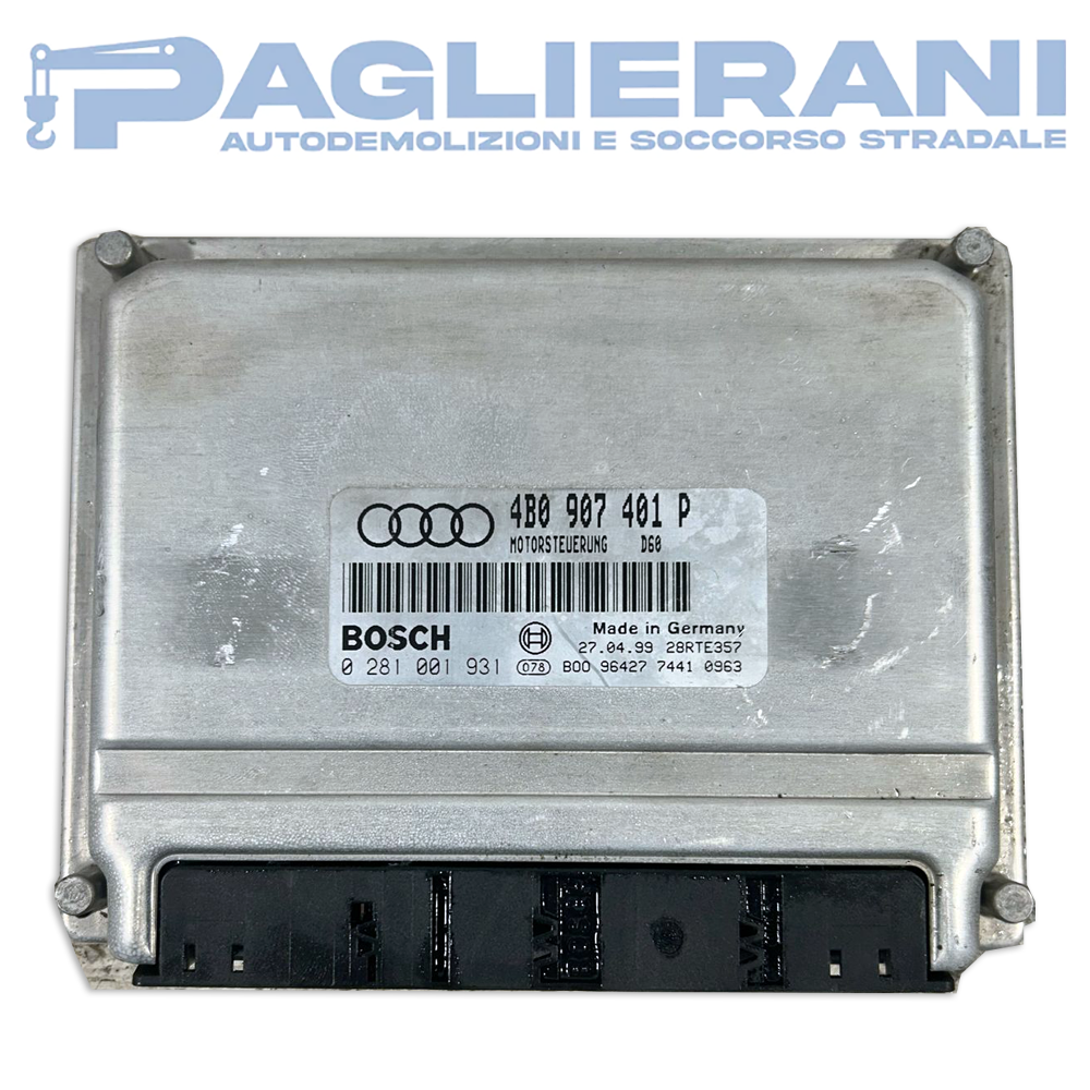 BOSCH ECU Engine Control Unit Audi A6 (4B) 1997-2001 4B0907401P (0281001931)